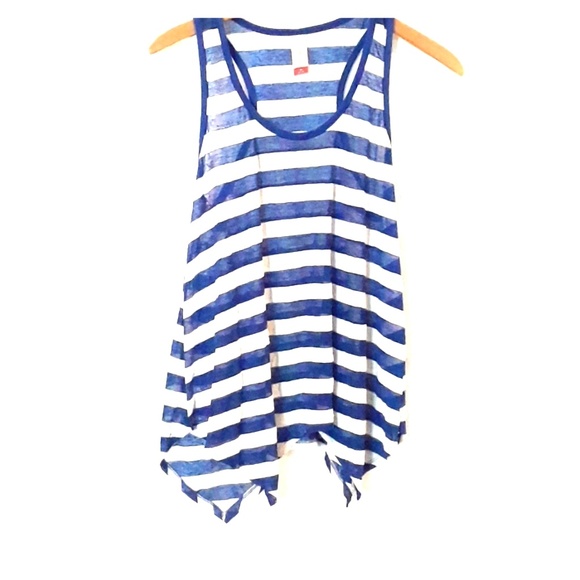 No Boundaries Tops - ❤Women's shirt size medium blue and white stripes No Boundaries Tops - ❤Women's shirt size medium blue and white stripes